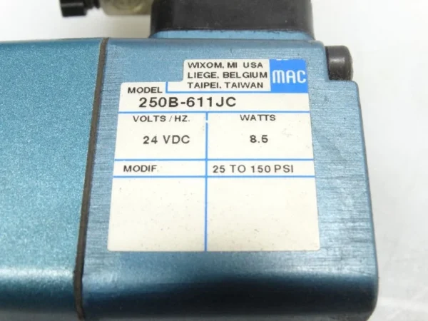 MAC 250B-611JC Solenoid Valve