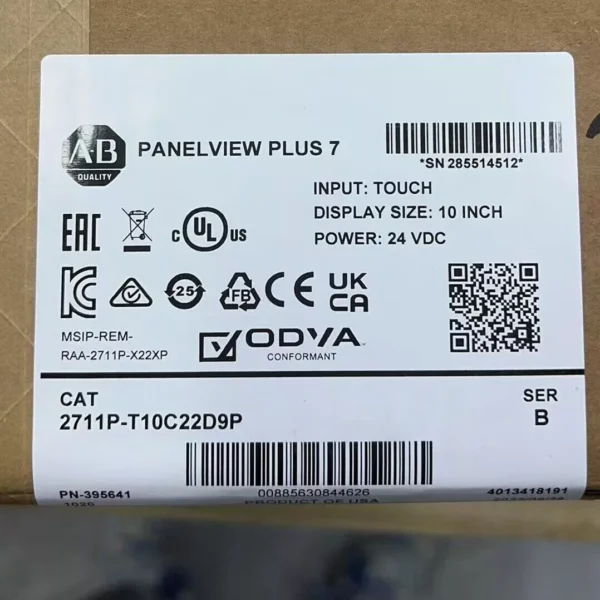 Allen-Bradley 2711P-T10C22D9P HMI Plus 7 Graphic Terminal
