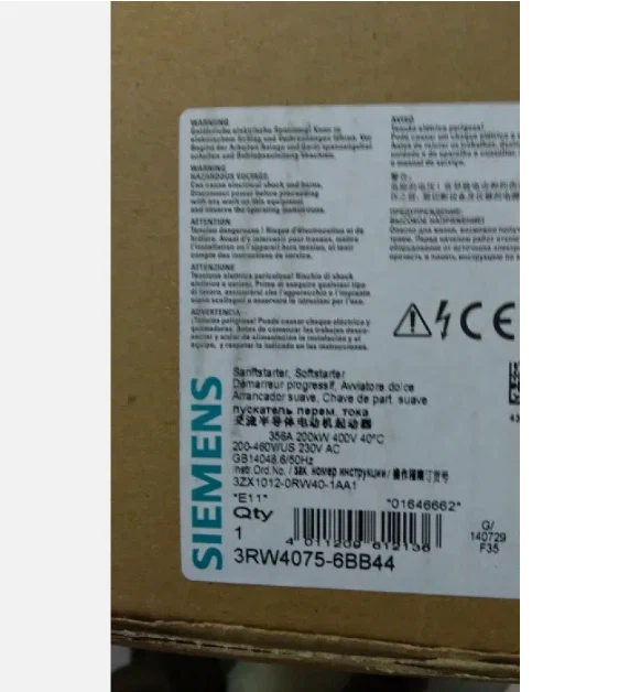 SIEMENS 3RW4075-6BB44 RIUS Soft Starter