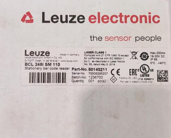 Leuze BCL 248i SM 110 Fixed barcode reader 50143211