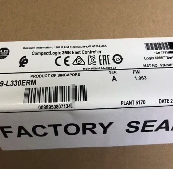Allen Bradley 5069-L330ERM A Platform CompactLogix Enet Controllor