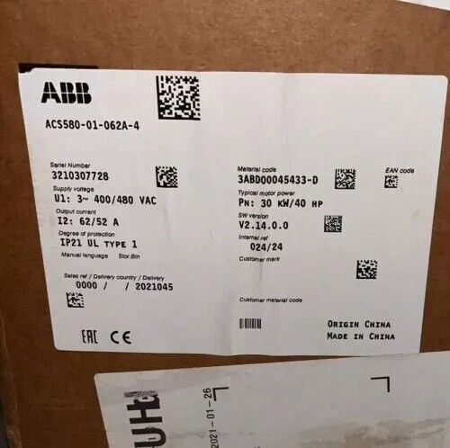 ABB Inverter ACS580-01-062A-4