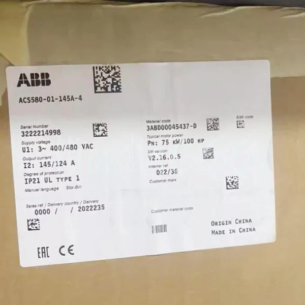 ABB ACS580-01-145A-4 Inverter