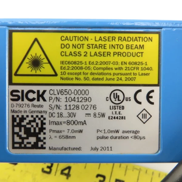 Sick CLV650-0000 104129 Long Range Line Scanner