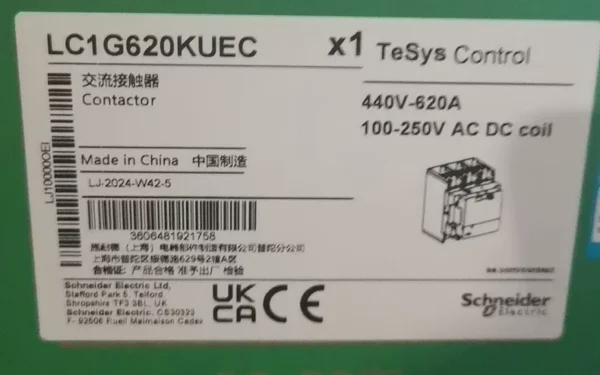 Schneider LC1G620KUEC contactor