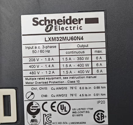 Schneider LXM32MU60N4 Servo Drive Module