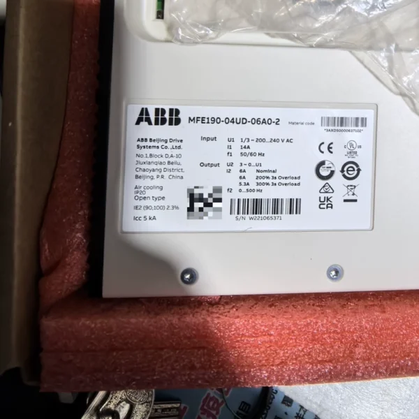 ABB Servo Driver MFE190-04UD-06A0-2