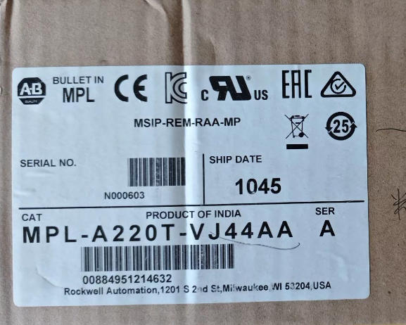 Allen Bradley MPL-A220T-VJ44AA Inverter AC Servo Motor