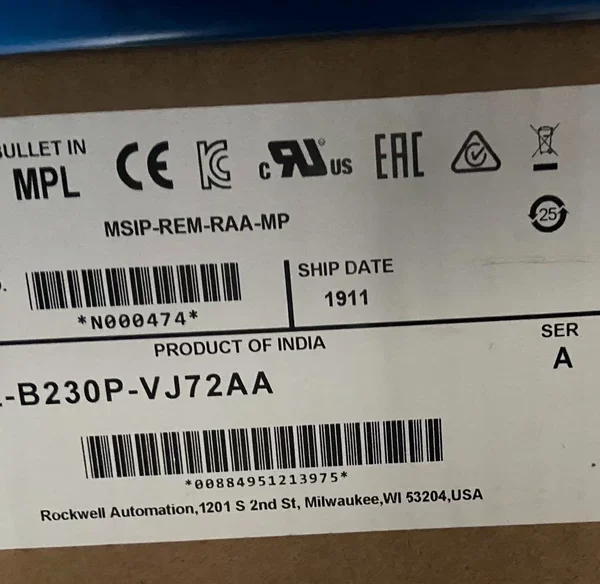 Allen-Bradley MPL-B230P-VJ72AA Industrial Servo Motor