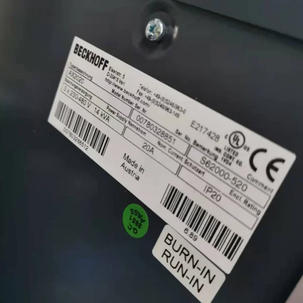 BECKHOFF AX2020 Digital Compact Servo Drives S62000-520