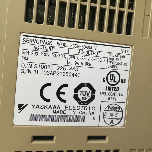 Yaskawa SGDM-50ADA-V Servo Drive