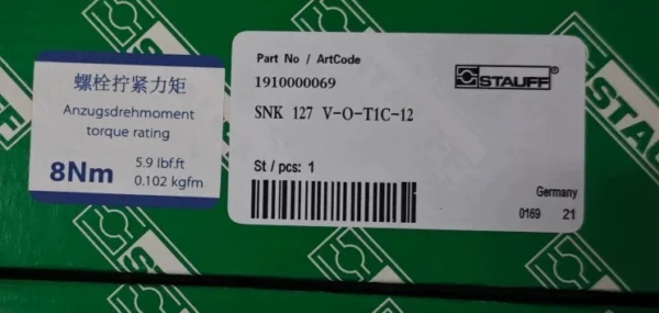 TAUFF Flowmeter SNK 127V-O-T1C-12 1910000046