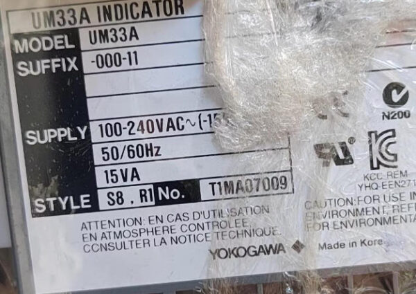Yokogawa Programmable Controller UM33A-000-11