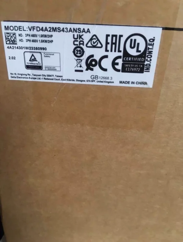 Delta VFD4A2MS43ANSAA VFD Inverter